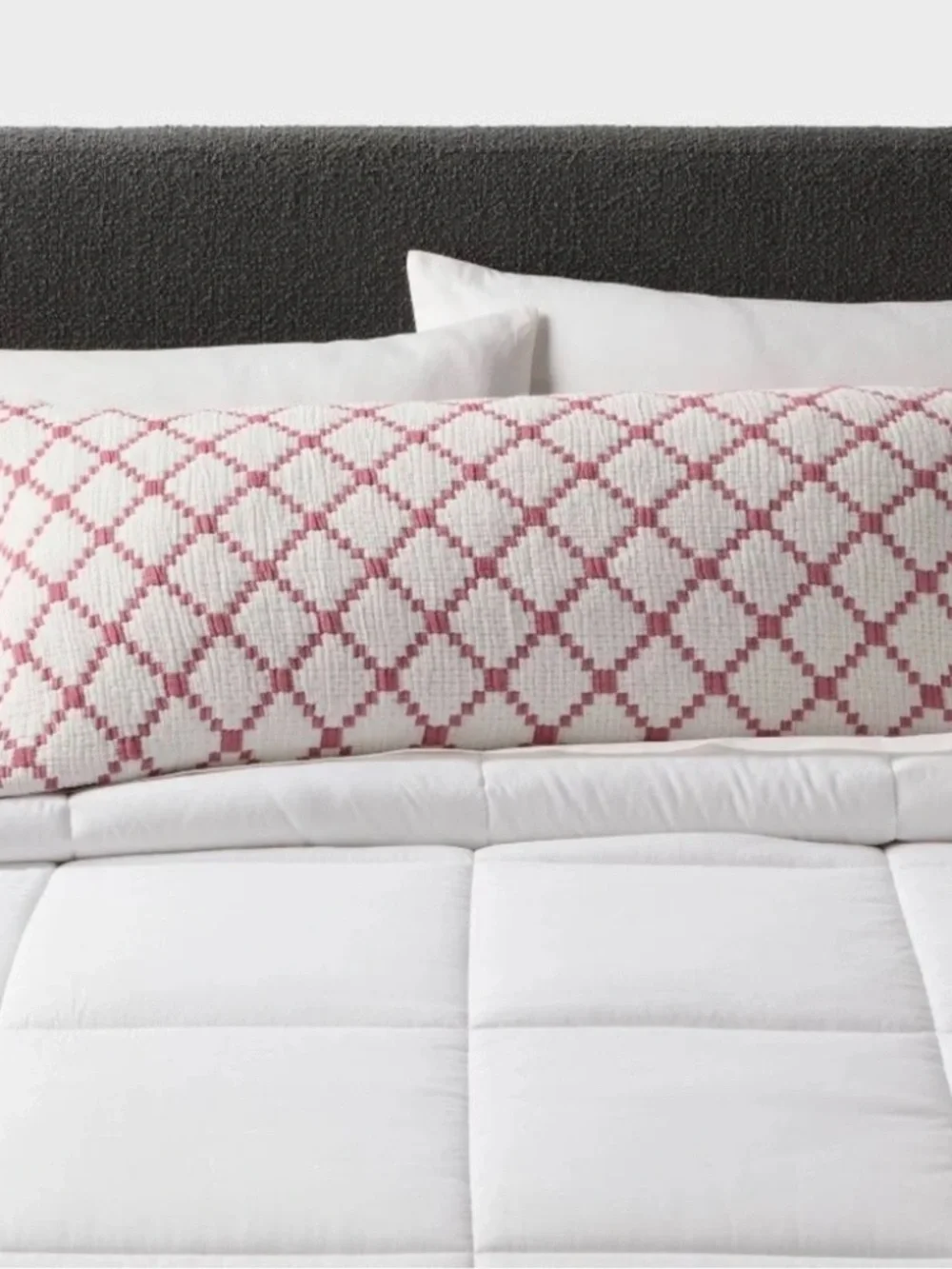 Threshold Matelassé Body Pillow Cover Reversible NEW
